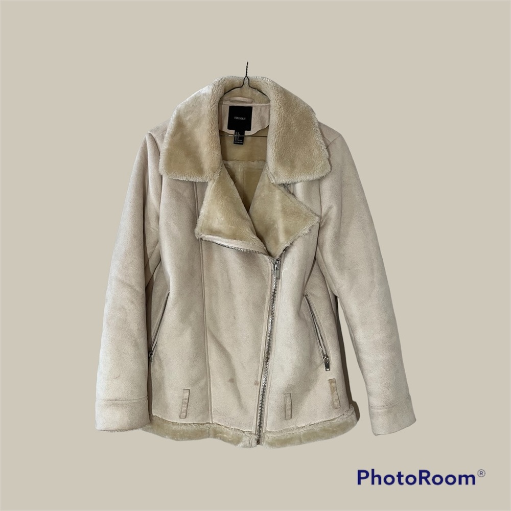 Suede and Faux Fur Jacket